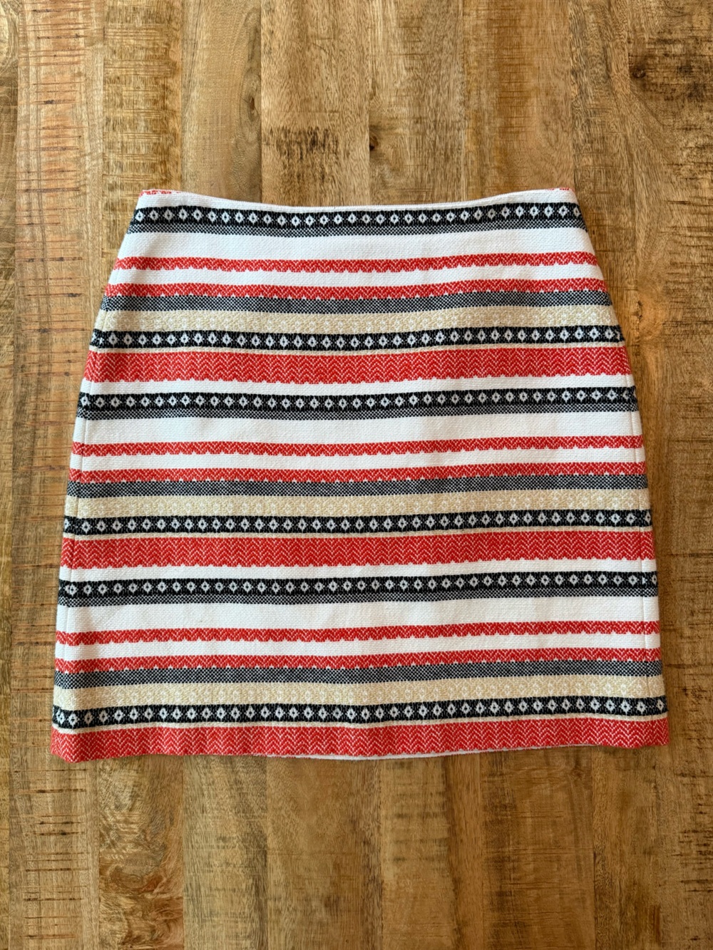 LOFT Textured Striped Pencil Skirt Size 6 Fall Career Back to School Lined